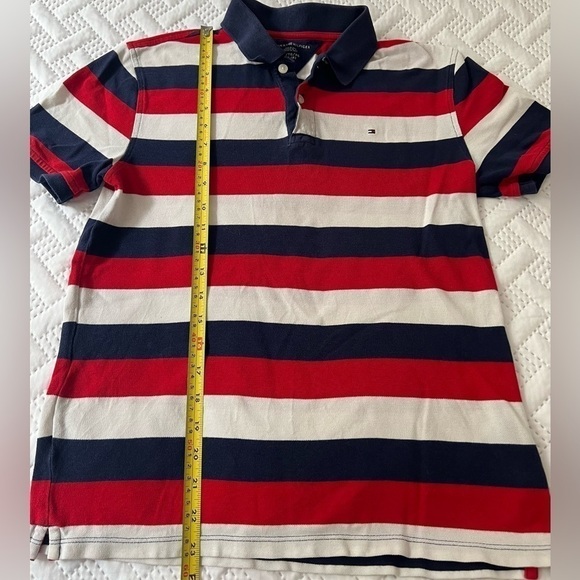 Tommy Hilfiger Horizontal Stripe Youth XL Boy’s Golf Shirt - Picture 6 of 10